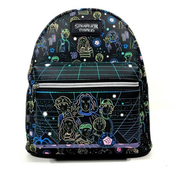 Funko Stranger Things Arcade Mini Backpack Blacklight Exclusive 2022 - Picture 8 of 11